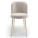 Kit 2 Cadeiras Sala de Jantar Estofada Gavi Arena L02 Bouclê Creme - Lyam Decor