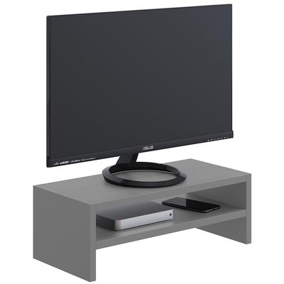 Kit 04 Suportes Stand Para Monitores Mesa Escritório Home Office Lap L03 Cinza - Lyam