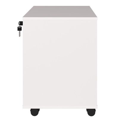 Gaveteiro Para Escritório Office com Rodízios 03 Gavetas Face A02 Branco - Lyam Decor