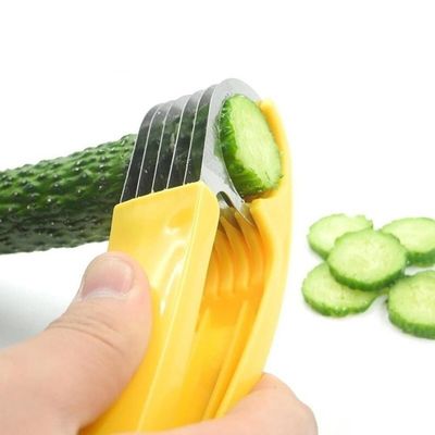 Fatiador Banana Frutas Legumes Cortador Salsicha Laminas Inox Aro Multiuso Chips Pepino