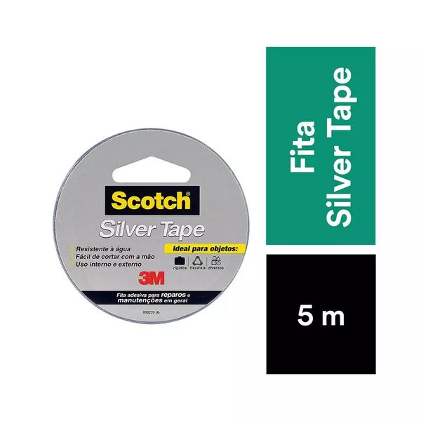 Fita Silver Tape Scotch 3M 45mmx5m Fita Silver Tape Scotch 3M 45mmx5m
