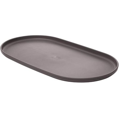 Travessa Oval Bambu Plástico 30x17cm Prato Bandeja Servir Petisco Salgados Lines Lyor