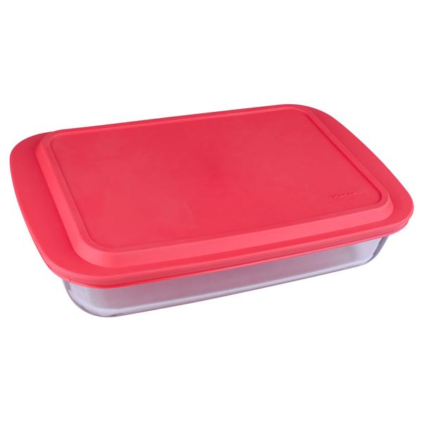 Assadeira Retangular para Lasanha Marinex em Vidro com Tampa 3,7l - 1 Peça Assadeira Retangular para Lasanha Marinex em Vidro com Tampa 3,7l - 1 Peça