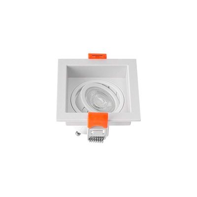 Spot De Embutir Recuado Nordecor Loyo Para 1 Lâmpada Mr11 Gu10 Quadrado Branco