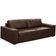 Sofá 3 Lugares Para Sala de Estar Living 235cm Aurora L06 Couro Marrom Café - Lyam Decor