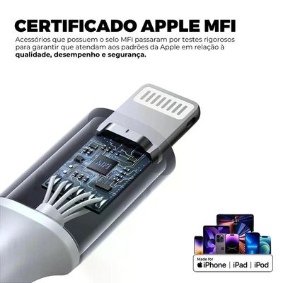 Cabo Tipo C / Lightning - MFI certificado - 1M - HP