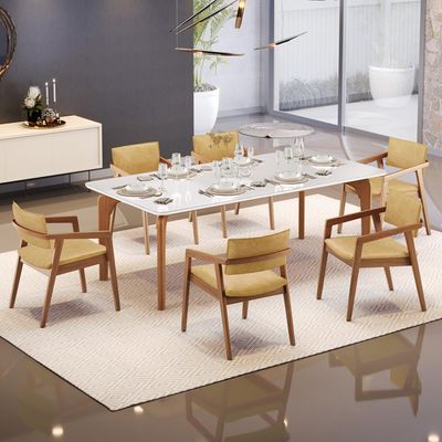 Kit 02 Cadeiras Para Sala de Jantar Estar Living Giorgia L02 Couríssimo Casco Fendi - Lyam Decor