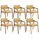 Kit 06 Cadeiras Para Sala de Jantar Estar Living Giorgia L02 Couríssimo Casco Fendi - Lyam Decor
