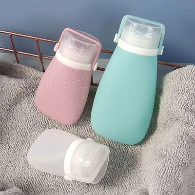 Kit 3 Frascos Silicone Porta Shampoo Creme Condicionador Sabonete líquido Antivazamento Viagem Academia