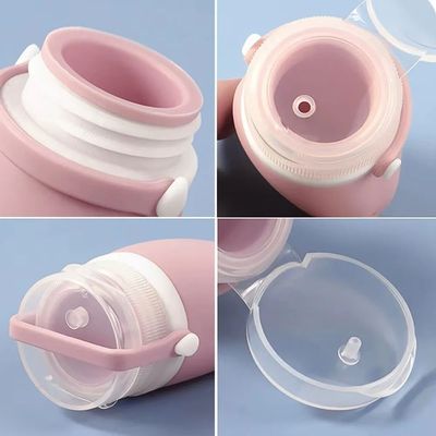 Kit 3 Frascos Silicone Porta Shampoo Creme Condicionador Sabonete líquido Antivazamento Viagem Academia