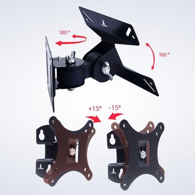Suporte De Parede Giratório Lorben Para Monitor Tv 10" A 26" Aço Padrão Vesa