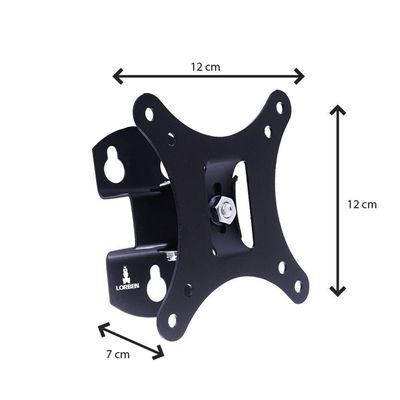 Suporte De Parede Giratório Lorben Para Monitor Tv 10" A 26" Aço Padrão Vesa