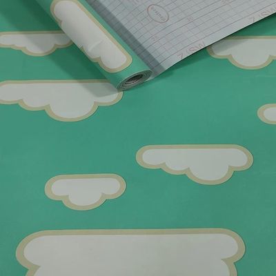 Papel Parede 3d Ceu Infantil Estrelas Verde Escola Quarto Bebe Criança Escritorio Decoraçao Rolo 5m