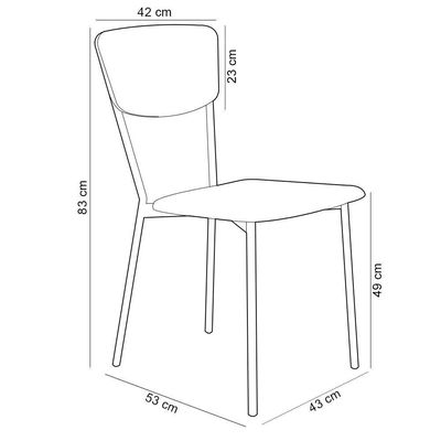 Kit 05 Cadeira Para Sala De Jantar Village Branco C01 Linho Prata Courino Caramelo - Lyam Decor