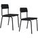 Kit 02 Cadeiras Estofada Para Sala De Jantar Sense Preto C01 Linho Cinza - Lyam Decor