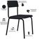 Kit 02 Cadeiras Estofada Para Sala De Jantar Sense Preto C01 Linho Cinza - Lyam Decor