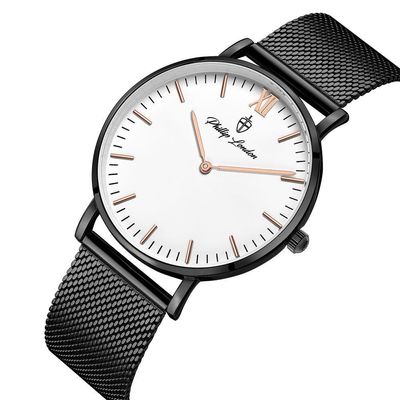 Relógio Masculino Greenwich Mesh White Black 40mm