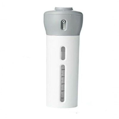 Dispenser 4 Em 1 Pote Viagem Mala Shampoo Liquido Sabonete Cinza