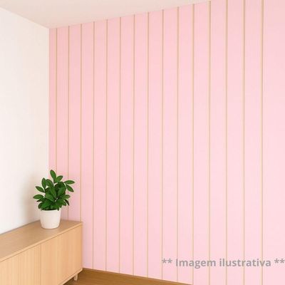Painel Ripado Parede Versátil Kit 20 Placas Mdf 45 X 11 Cm Rosa