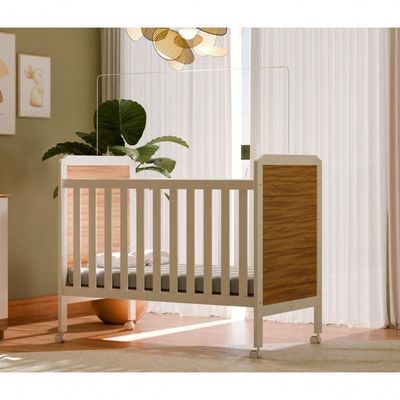 Berço Infantil Modelo Americano Cloe - Moveis Peroba Amendoa-branco