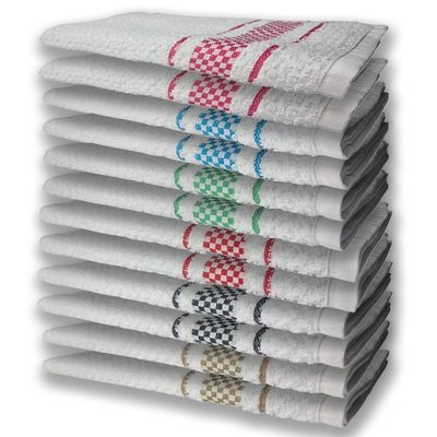 12 Panos de Prato Atoalhado Felpudo Premium MR+PR+VM+VD+AZ+RS