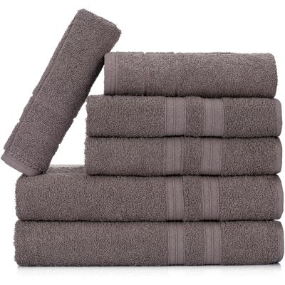 Jogo de Toalhas Gigante Itália Soft 2 Banhão + 2 Rosto + 2 Tapete Luxo 100% Algodão - Cinza