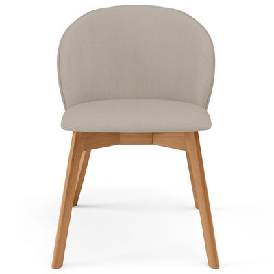 Kit 02 Cadeiras de Jantar e Estar Living Estofada Mia L02 Linho Bege - Lyam Decor