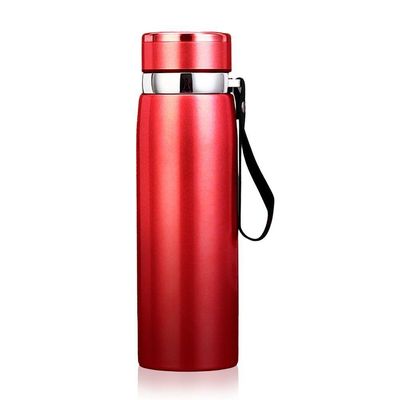 Garrafinha Térmica Aço Inox 1l água Gelada Quente Com Vedação Academia Trilha Vermelho
