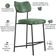 Banqueta Baixa Bar Cozinha Sala De Jantar Preto Melina L02 Couríssimo Verde - Lyam Decor