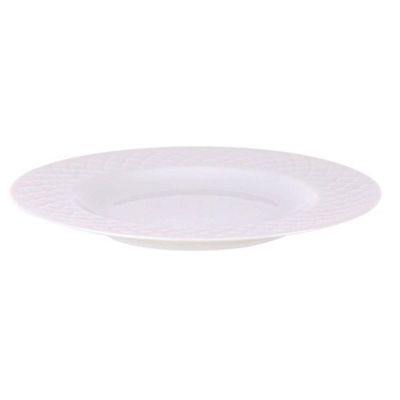 Jogo 12 Pratos Sobremesa Porcelana Ingrid Branca 21cm Mesa Posta Buffet Restaurante Tramontina