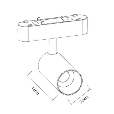 Spot Led Para Trilho Magnético Nordecor Magnetic Track Kay In 6710 18w 48v 3000K Luz Amarela
