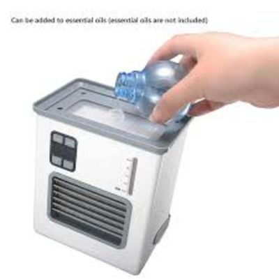 Ar Condicionado Digital Umidificador Ar Mini Purificador Ventilador Portatil Usb Bivolt Blu Breeze Versatilidade