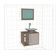 Conjunto Gabinete E Espelheira Bremen Para Banheiro Preto-ripado