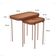 Conjunto Mesas Laterais P E G Mavi Nature Com Pes Metal Cobre