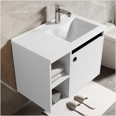 Conjunto Gabinete Com Espelheira E Cuba Para Banheiro Éden Branco Com Preto