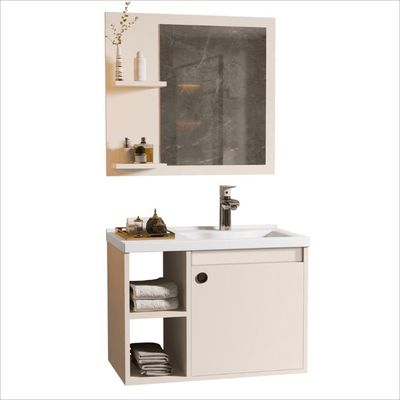 Conjunto Gabinete Com Espelheira E Cuba Para Banheiro Éden Perola