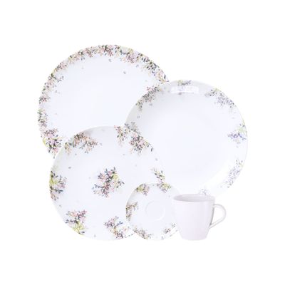 Aparelho de Jantar Tramontina Fogli em Porcelana Decorada 20 Peças