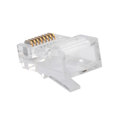 Kit Conector Rj45 Para Cabo De Rede Upt Cat5e Intelbras Conex 1000 Transparente 50 Peças