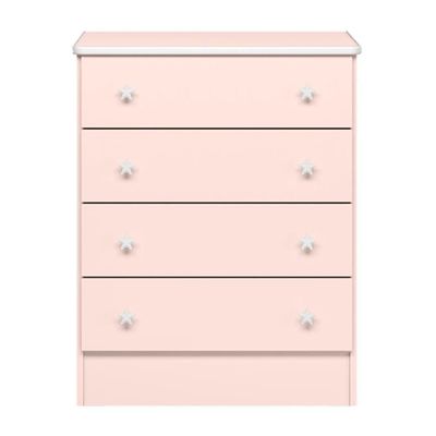 Cômoda 4 Gavetas Doce Sonho Rosa Acetinado