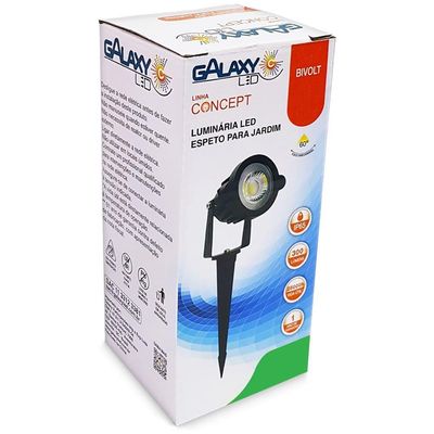 Luminária Led Espeto Para Jardim 3000k Ip65 Bivolt 5 Watts - 1760 - Galaxy Led