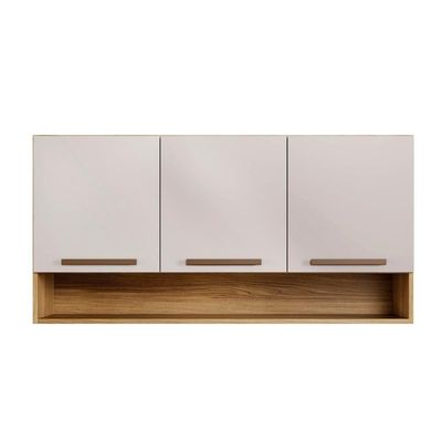 Armário Aéreo New 3 Portas Arte Móveis Cinamomo-off White