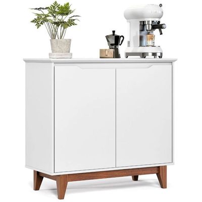Aparador Buffet Balcão 2 Com Gaveta Portas Estoril Branco