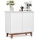 Aparador Buffet Balcão 2 Com Gaveta Portas Estoril Branco