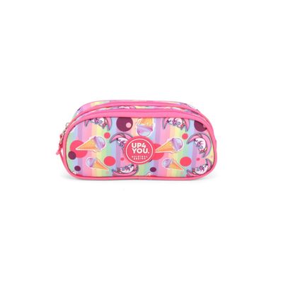 Estojo Escolar Duplo Unicornio Up4You Luxcel ET40757UP Rosa