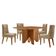 Mesa Evora 90 Mdf Canto Copo E Com 4 Cadeiras Safira Turim 07 Naturalle