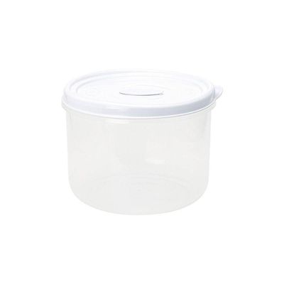 Pote Redondo Para Micro-ondas E Freezer Com Válvula 1l - Linha Wave Plasvale Branco