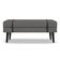 Banco Estofado Viena 1,40m Suede Cinza - Inova Decorações