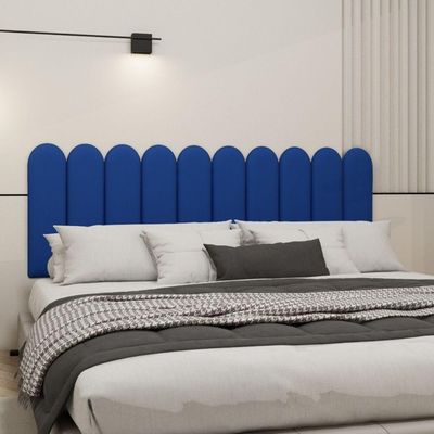 Cabeceira Nuvem King Size Facil Instalação 10 Placas 45x20cm Azul Marinho