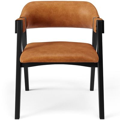 Kit 4 Cadeiras Sala de Jantar Estar Living Estofada Suran L02 Preto Couríssimo Canela - Lyam Decor