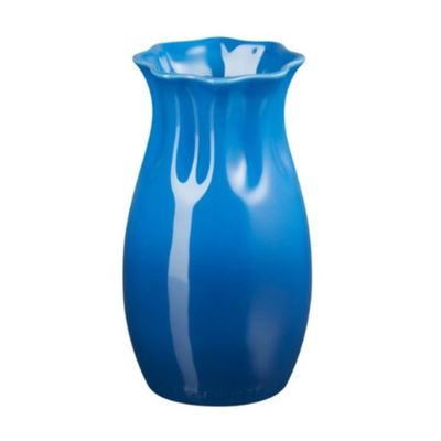 VASO FLOWER LE CREUSET EM CERÂMICA PREMIUM AZUL MARSEILLE 81320162000099